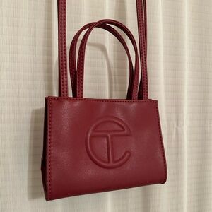 Telfar Small Shopping Bag in Oxblood